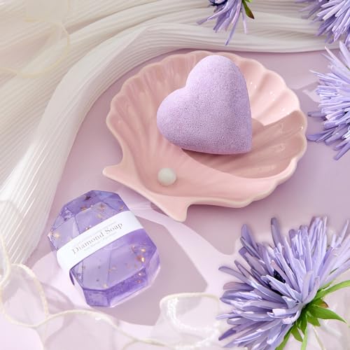 Christmas Gift Basket for Women with Blanket - Purple Holiday Get Well Soon