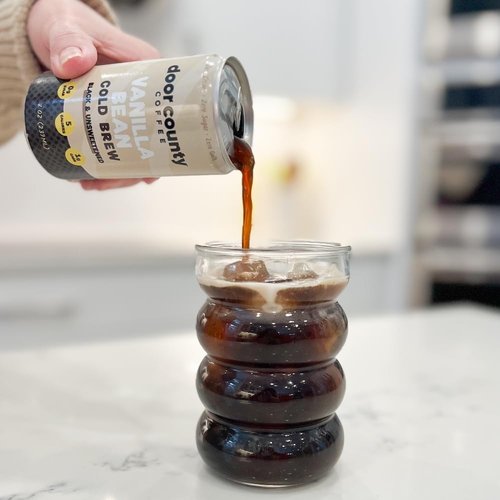 Door County Coffee Cold Brew Variety Pack - 8oz Cans | Bold & Flavorful, 145mg Caffeine, 6 Pack
