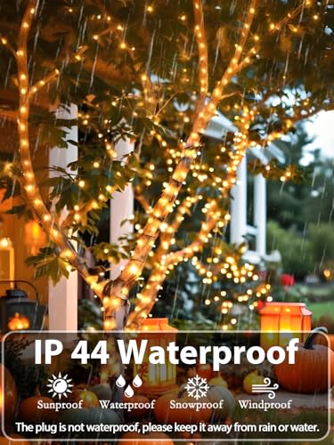 YIQU Warm White 200 LED Extendable Christmas String Lights Indoor Outdoor 75.8FT