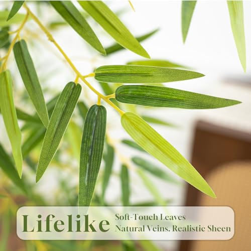Keeplush 6FT Artificial Bamboo Tree - Realistic Indoor Faux Plant with 6 Trunks