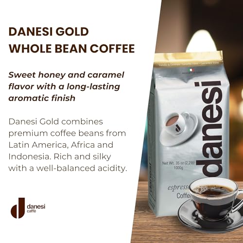 Danesi Caffe Gold Italian Whole Bean Espresso Coffee 35.2 oz Caramel Variant