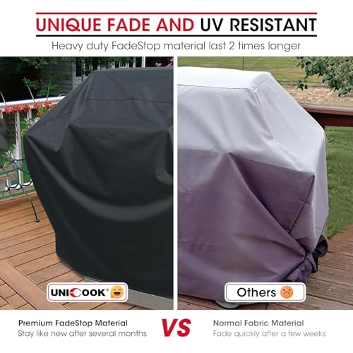 Heavy Duty Waterproof Grill Cover for 65 Inch Outdoor Grills - Black