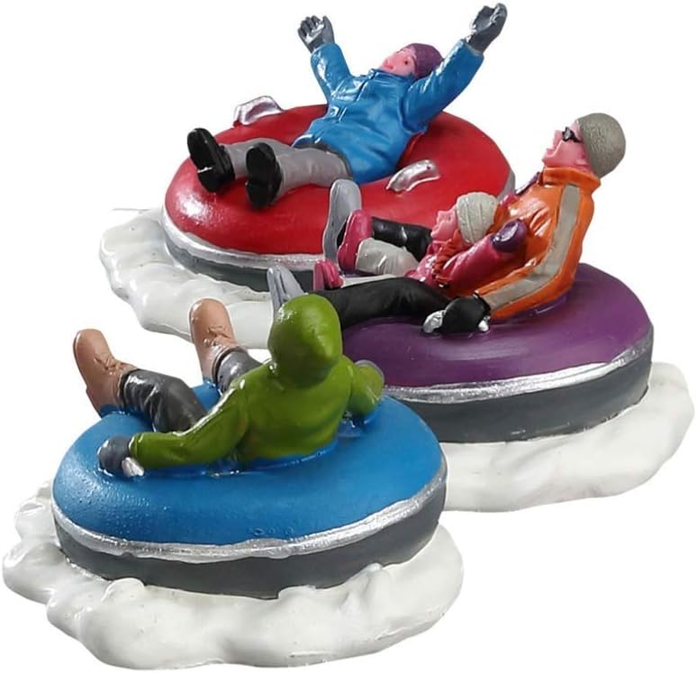 Lemax Village Collection - Tubing Family Figurines | Set of 3 Decorative Holiday Pieces