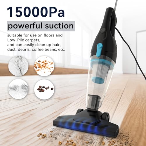 Corded 4-in-1 Lightweight Vacuum Cleaner with 15Kpa Suction - Light Blue