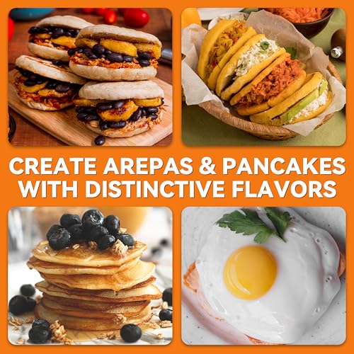 Baker's Friend Arepa Maker Graphite - Mini Pancakes & Egg Pan, Browning Control