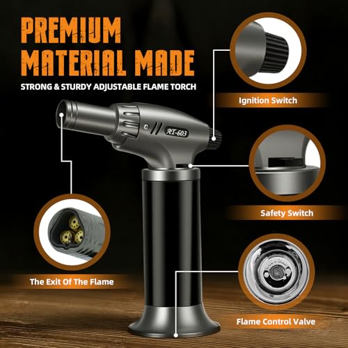 Deep Smoke Whiskey Smoker Kit with Torch & 6 Flavors - Birthday Gift for Men