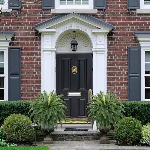 35-Inch Artificial Fern Bushes 2-Pack for Outdoor & Indoor Decor