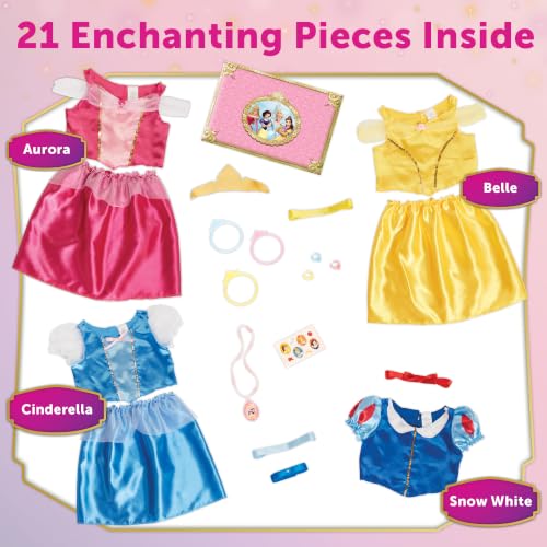 JAKKS Pacific Disney Princess Dress Up Trunk Deluxe 21-Piece Costume Set - New Deluxe Variant