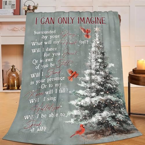 Christmas Tree Blanket I Can Only Image Throw Blanket Soft Cozy Warm Fuzzy Fleece Lightweight Plush Merch Christmas Tree Decor Gifts Lover for Man Woman Boy Girl Couch Bedding Sofa 50"X40"