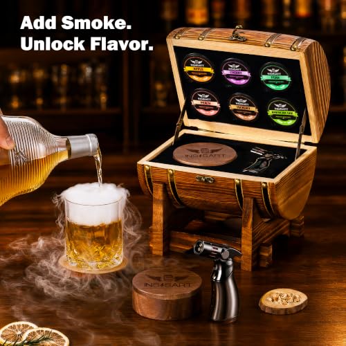 Charred Whiskey Smoker Kit with Barrel - Old Fashioned Smoke Set