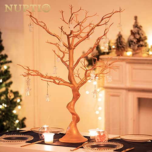 NUPTIO Gold Christmas Tree - 2.5ft Artificial Tabletop Tree for Holiday Decor