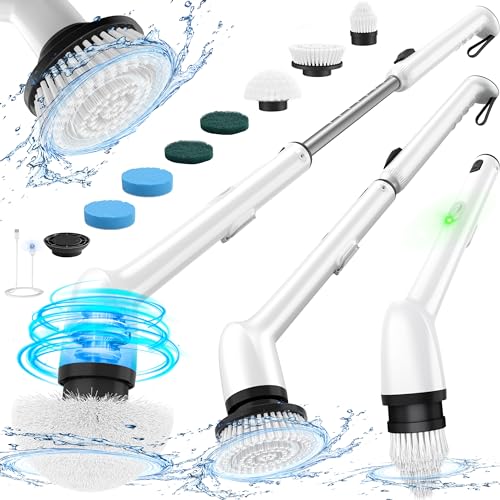 Electric Cleaning Brush Classic Black Waterproof Long Handle - Full Body IPX7