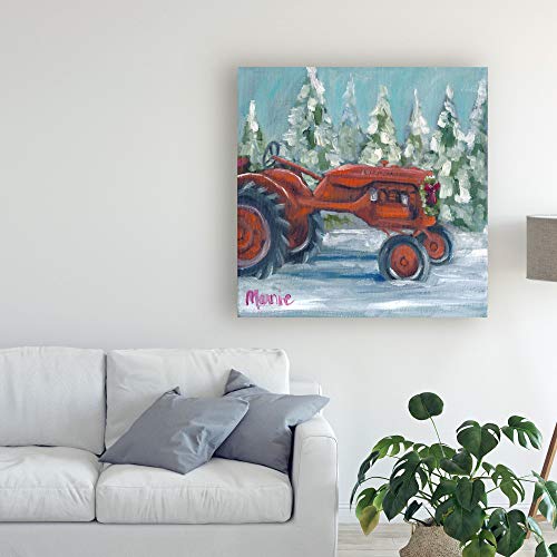 Trademark Fine Art Tractor Canvas Wall Art 24x24 Allis Chalmers Holiday by Marnie Bourque