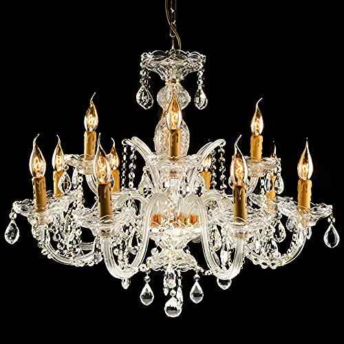 12 Pcs Crystal Diamond Hanging Ornaments for Christmas Tree Clear Teardrop Prisms Chandelier Pendants Crystal Hanging Glass Beads for Thanksgiving Valentines Wedding Anniversary Party Decor