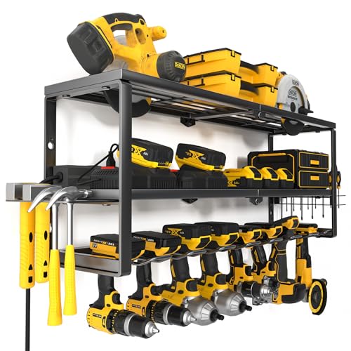 32 Inch Heavy Duty Power Tool Organizer with Charging Station and Surge Protector