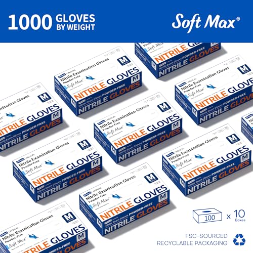 Supmedic Medical Soft Max Nitrile Exam Disposable Gloves Powder-Free