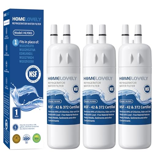HOMELOVELY 3-Pack Water Filter Replacement for Whirlpool WRS325SDHZ & WRS588FIHZ Models