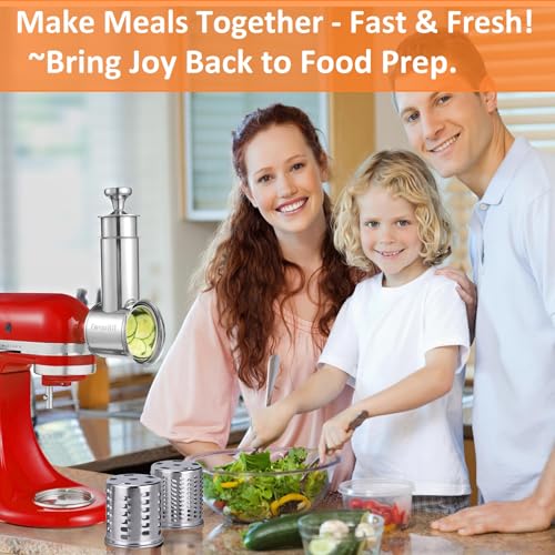 FavorKit Large Stainless Steel Slicer Shredder Attachment for
