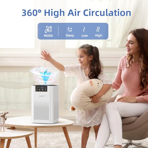 AromaRoom Air Purifier 2-Pack for Bedroom & Dorm, White & Black AP102