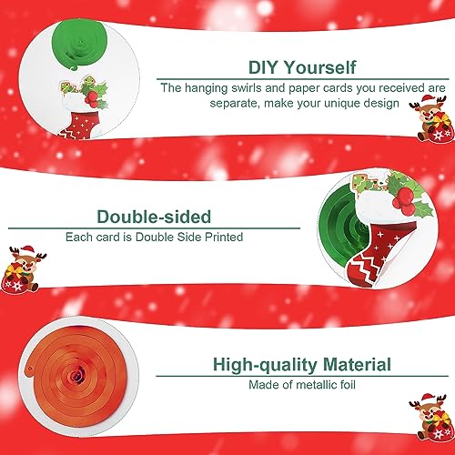 LOKIPA 30PCS Christmas Hanging Decorations, Ceiling Hanging Decorations for Home Office Classroom Fall Decor