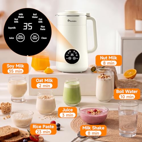 White Nut Milk Maker Machine 35oz Soy Almond Oat Milk & Juice Blender