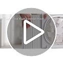 Adjustable Window Fan with 3 Speeds, 180°+90° Rotatable Heads, Reversible, Fits 21.65-33.27 Inch Windows - Home & Kitchen