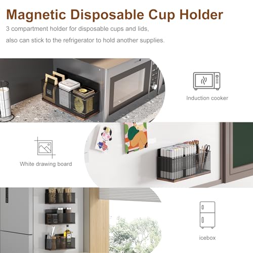 Coffee Pod Organizer Drawer with 60 Capsule Capacity, Adjustable Dividers & Cup Holder