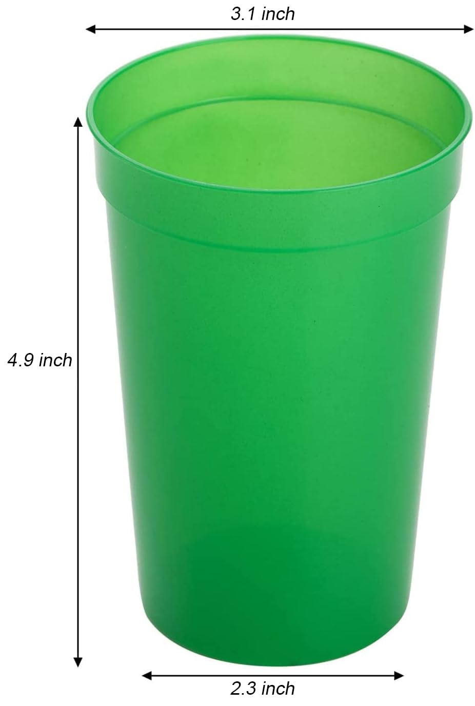 Fasmov 30 Pack 16 oz. Plastic Cups Plastic Tumblers Blank Reusable Drink Tumblers for Parties, Events, Marketing, Weddings, Colorful