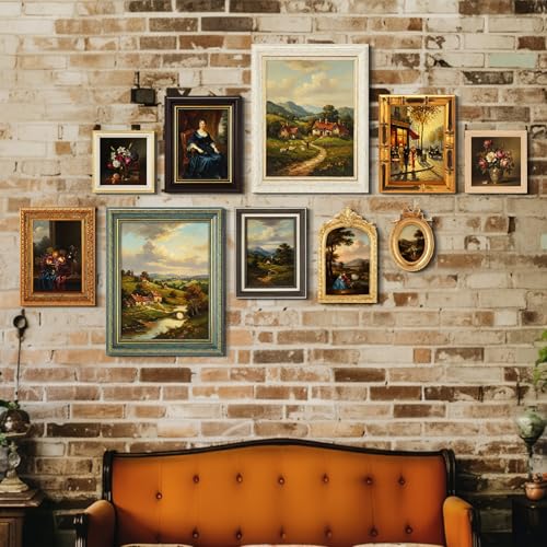 Kathfly 15 Pack Vintage Picture Frames for Wall, Tabletop Display