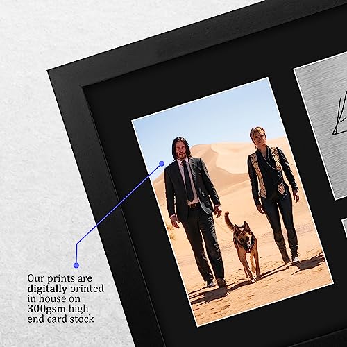Framed Keanu Reeves & Halle Berry John Wick Signed Photo Print – US Letter Size (Framed) - Movie Memorabilia