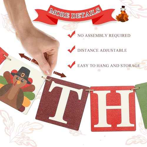 Thanksgiving Wooden Banner, Give Thanks Decor, Happy Fall Thanksgiving Mantle Fireplace Decorations