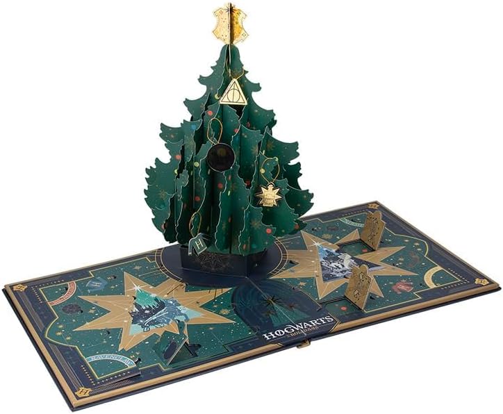 Paladone Harry Potter Hogwarts Advent Calendar - 24 Day Pop-Up Christmas Tree Decor for Kids' Bedroom