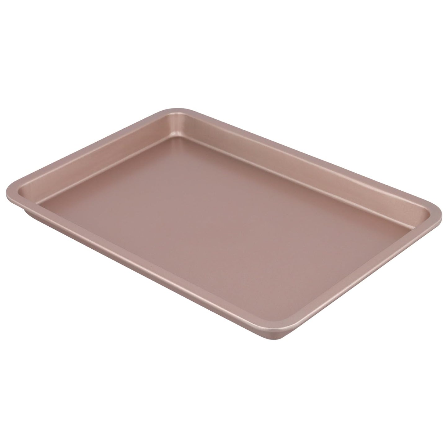 SHEUTSAN 4 Pack Gold Baking Sheet Pan, 13 x 9 x 1 Inch Carbon Steel Oven Tray, Cookie Sheet Pans for Cooking, Roasting
