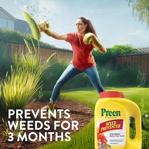 Preen Garden Weed Preventer - 16 lb Pre-Emergent Herbicide for Up to 2,560 sq. ft.