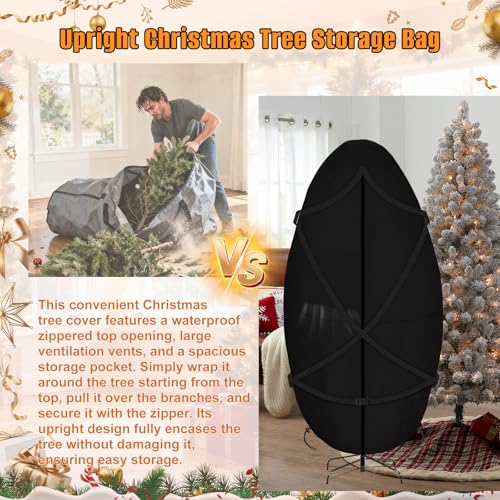 Upright Christmas Tree Cover-for 7FT/7.5FT Trees or Topiary