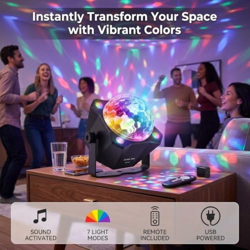 Party Lights Disco Ball Light, LED 6 Color