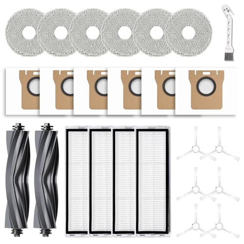 L10 Ultra Replacement Accessory Kit for Dreame Robot Vacuum - Rubber Brushes, Mop Pads, HEPA Filters