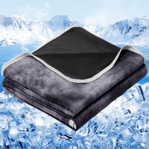 Inhand Cooling Blanket Queen Size for Hot Sleepers - Black, 90x90"
