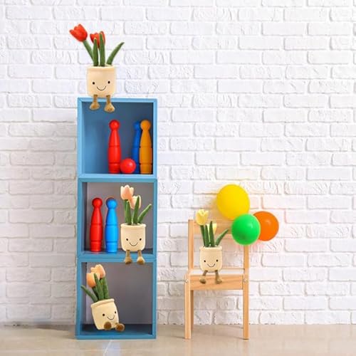 LYFJMUS 3 Pcs Soft Succulents Plush Toy Soft Tulip Plush Toys Simulation Succulents Tulip Throw Pillow Gift for Kids (Tulip)