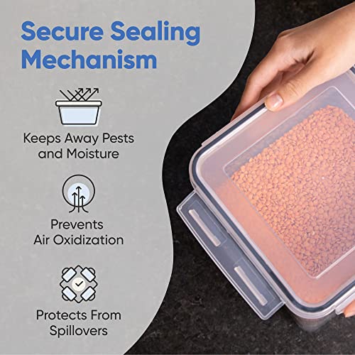 Chef's Path Extra Large 6.5L Airtight Food Storage Containers with Black Lids - Pack of 2