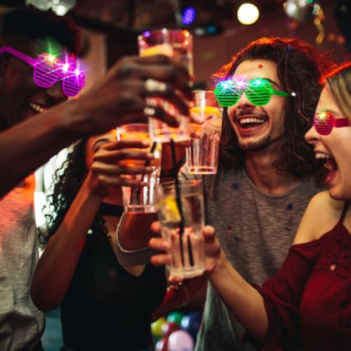 SHQDD 75PCS LED Light Up Glasses - Neon Party Favors & Glow in Dark Party Supplies (Variation 75)