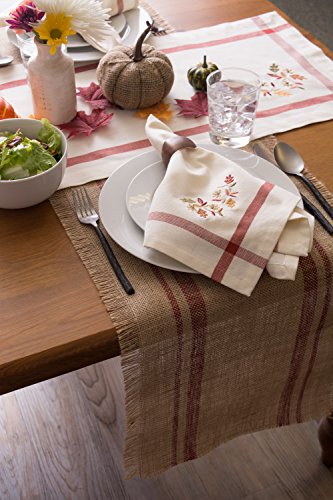 DII Jute Burlap Collection Kitchen Tabletop, Table Runner, 14x108,
