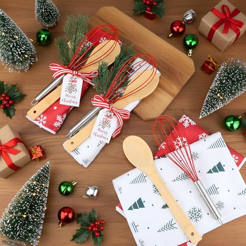 Christmas Baking Gift Set with Towels, Utensils, Greeting Cards & Decorations