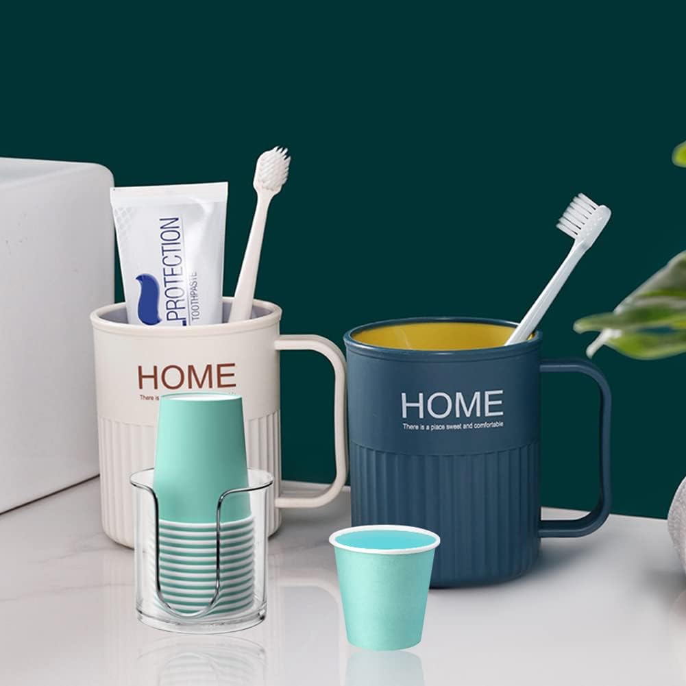 Huaiid 200 Pack Bathroom Cups 3 oz, Paper Cups Disposable Mouthwash Cups, Espresso Cup for Snack Perfect for Home Condos Rvs Campers (Blue)