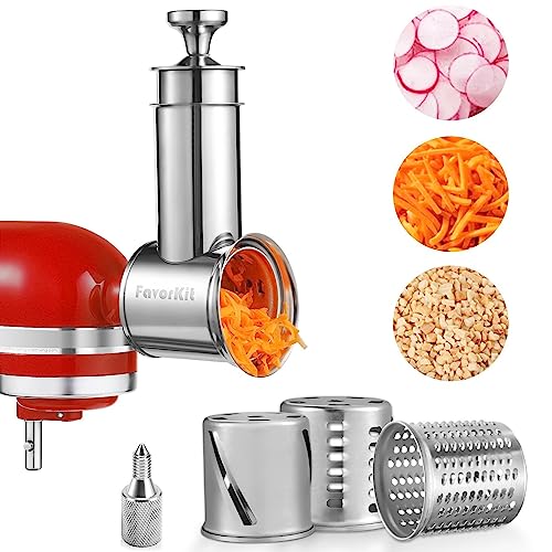 FavorKit Large Stainless Steel Slicer Shredder Attachment for