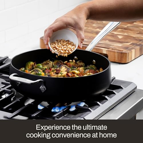 12-Inch Nonstick Frying Pan with Lid - Induction Ready, Hard Anodized