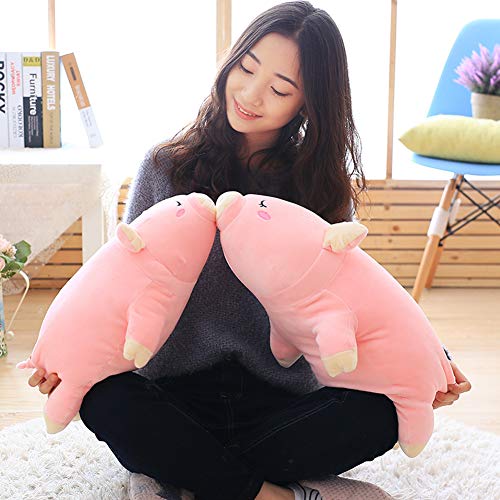 EHOTONG Pig Plush Pillow, Piggy Soft Hugging Pillow Funny Cute Pig Stuffed Animal Toys Christmas Birthday Girlfriend Gift, 18 inch