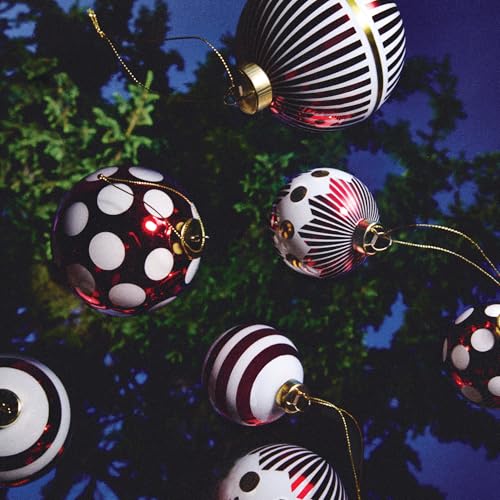 Alessi Christmas Tree Baubles Set of 2 - Blown Glass Holiday Decorations