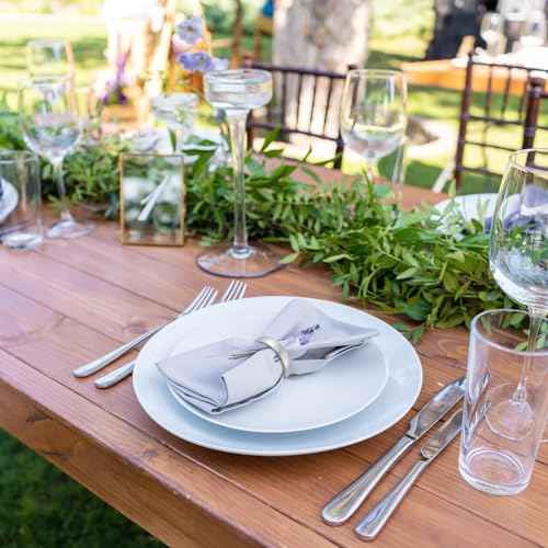 KPOSIYA Napkin Rings Set of 8, Metal Silver Napkin Rings Bulk for Table Settings, D-Shape Napkin Holders Rings for Dinner Table Decor, Easter, Fall,Thanksgiving, Christmas, Party,£¨Silver 8 pcs£©