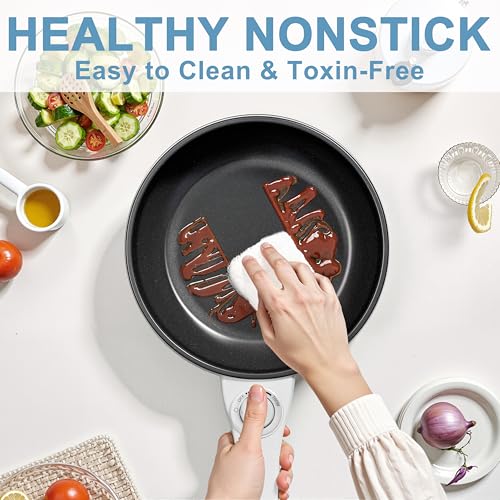 Dezin 1.5L Electric Hot Pot - Non-Stick Portable Cooker, Black, Without Steamer